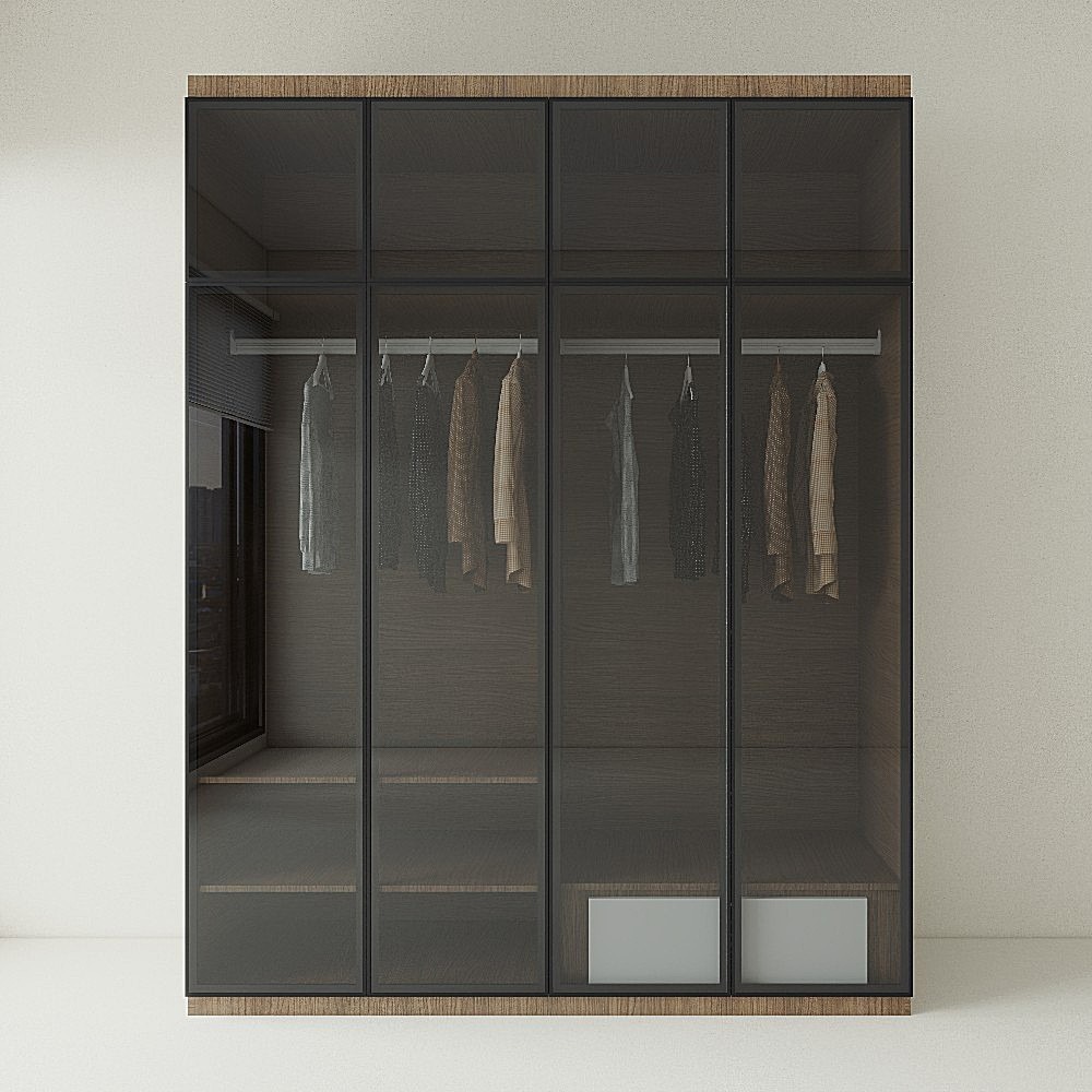Tủ Quần Áo Gỗ MDF Cánh Kính TATD11