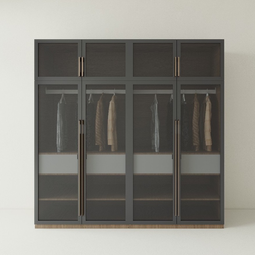 Tủ Quần Áo Gỗ MDF Cánh Kính TATD13