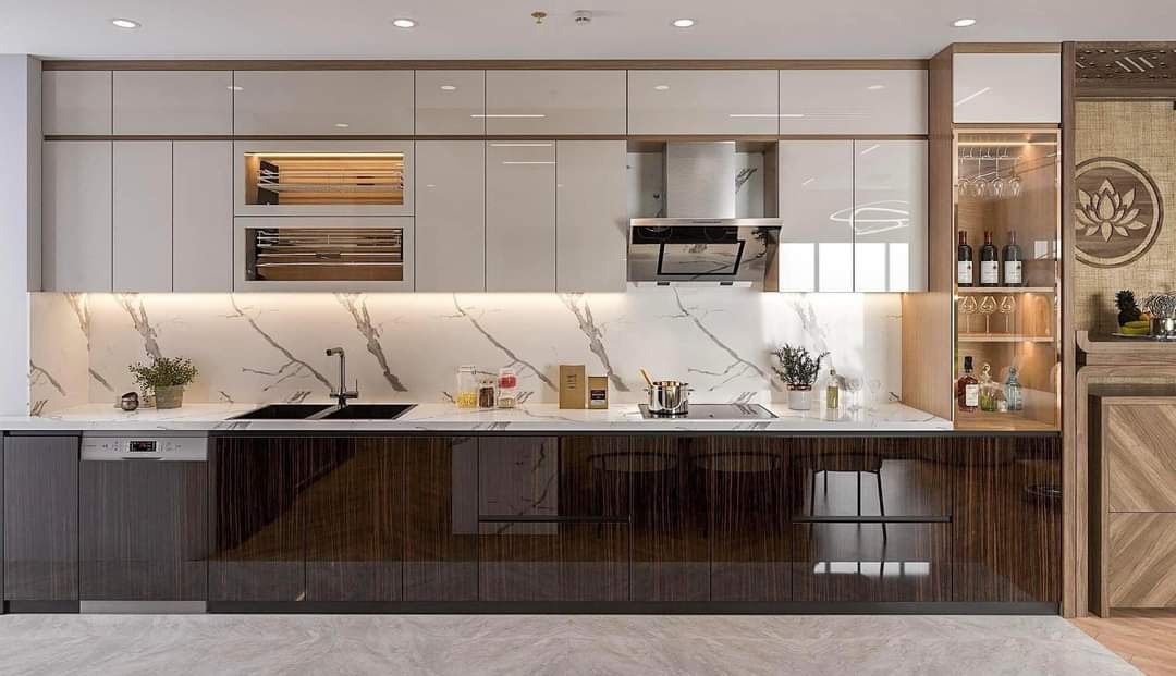 Tủ bếp Nhựa Picomat Cánh Acrylic CN17