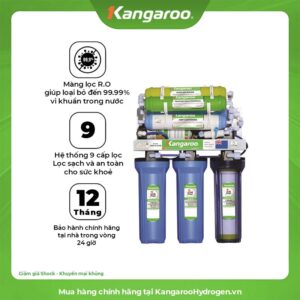 Máy lọc nước Kangaroo 9 lõi Không vỏ KGRP12 model 2025