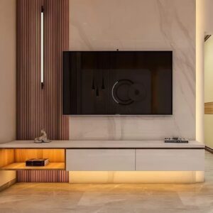 Vách Tivi MDF cắt CNC nan – VT11