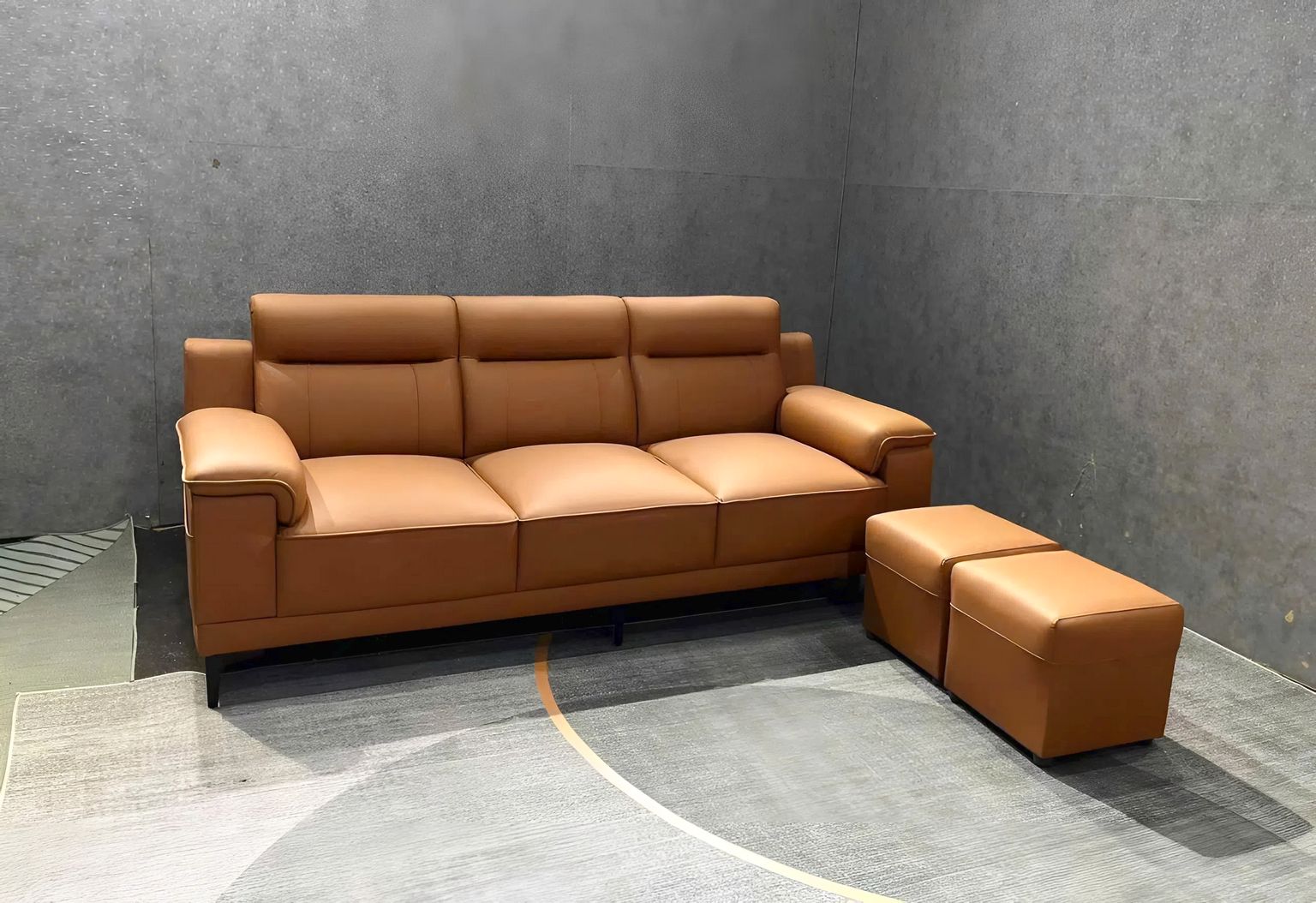 Bộ Sofa da chống bút bi, chống xước 2m kèm 2 đôn SF06